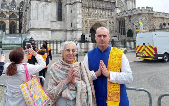 Bhaktivedanta Manor representatives at Coronation ceremony of King Charles III